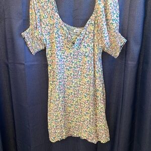 Floral Mini Dress with Puff Sleeves